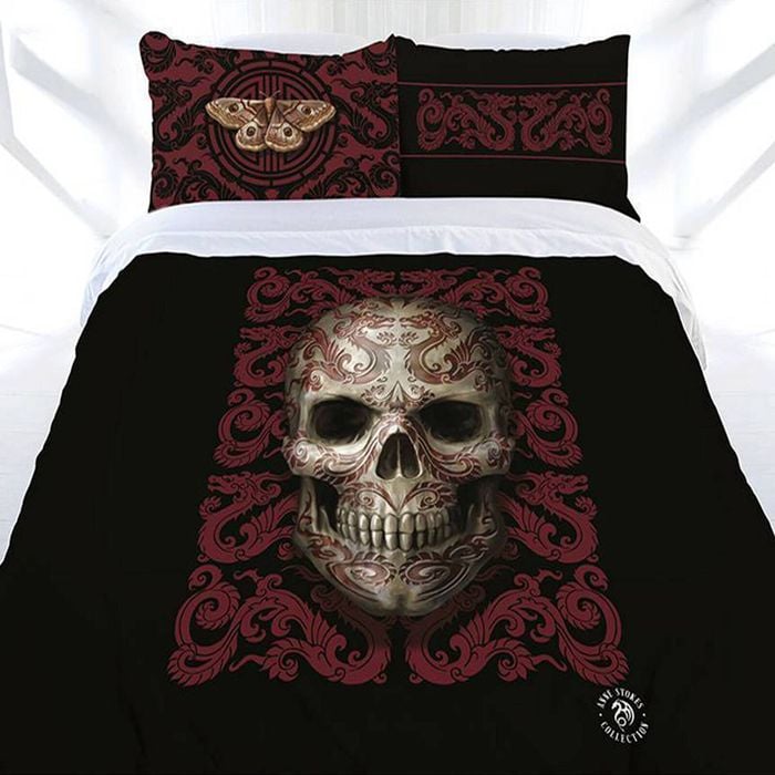 Anne Stokes Oriental Skull Quilt Cover Set Single