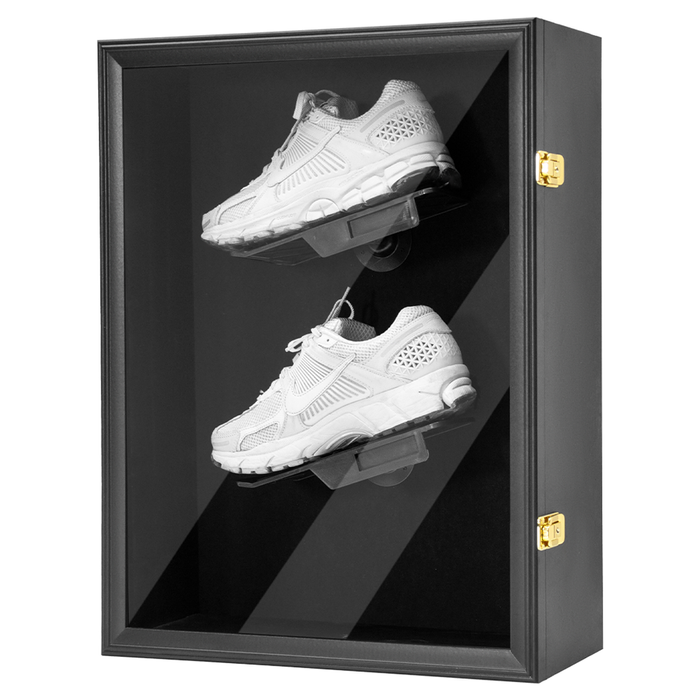 Shoe Display Case Wall Mounted Wooden Sneaker Cabinet