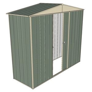 Build-a-Shed 2.3 x 0.8 x 2.3m Front Gable Single Sliding Door Shed - Green