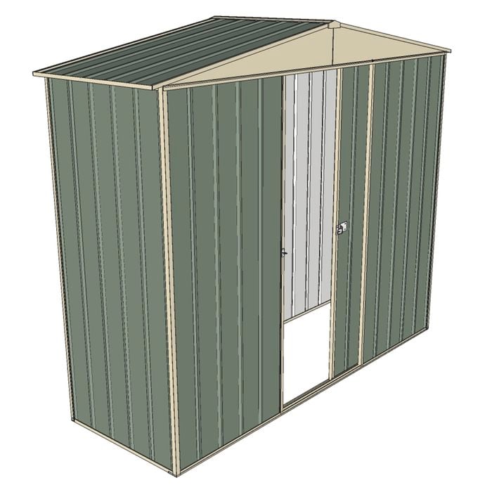 Build-a-Shed 2.3 x 0.8 x 2.3m Front Gable Single Sliding Door Shed - Green