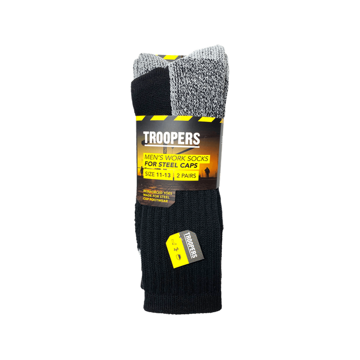 Troopers Size 11-13 Men Work Socks - 2 Pack