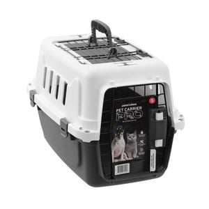 Paws & Claws 46.5cm Metal Door Travel Pet Carrier Small - White
