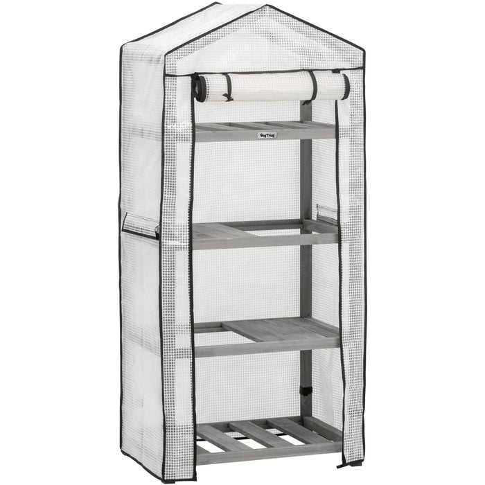 Vegtrug 71.7 x 49 x 157.5cm Grey Wash Nursery / Plant Stand