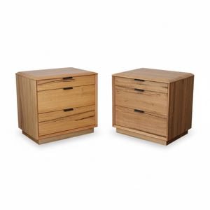 Japandi 2pc Set Bedside Table Natural Oak