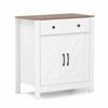 Costway Buffet Cabinet Farmhouse Kitchen Sideboard Storage Cupboard White
