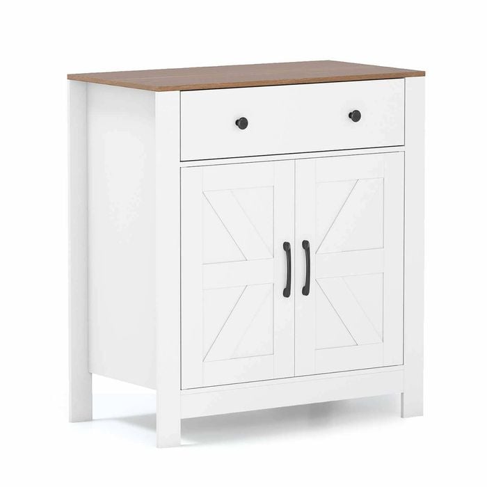 Costway Buffet Cabinet Farmhouse Kitchen Sideboard Storage Cupboard White