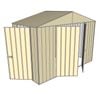 Build-a-Shed 3.0 x 1.5 x 2.3m Triple Hinge Door Narrow Shed - Cream