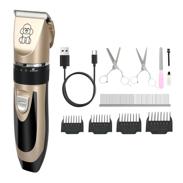 PaWz Cordless USB Rechargeable Pet Grooming Kit Dog Clippers - Golden