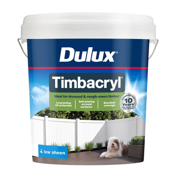 Dulux 10L Grey Base Low Sheen Timbacryl Exterior Paint