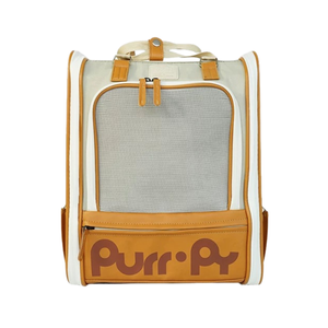 Purrpy Elegant Pet Backpack - Caramel