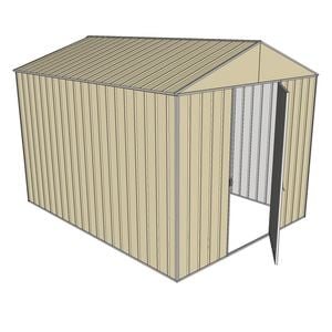 Build-a-Shed 2.2 x 3.0 x 2.3m Front Gable Single Hinged Door Deep Shed - Cream