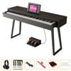 Maestro MDP470B Ultra-Compact Digital Piano (Black) w/ 88 Hammer Action Keys Slide-Out Keyboard