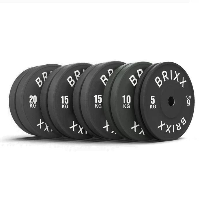 Brixx Pro Black Olympic Bumper Plates - 130kg Set