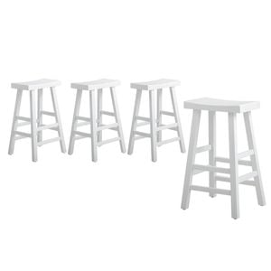 Oikiture Bar Stools White X4