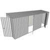 Build-A-Shed 1.2 x 5.2 x 2.0m Tunnel Shed Tunnel Hinged Door with 2 Hinged Side Doors - Zinc