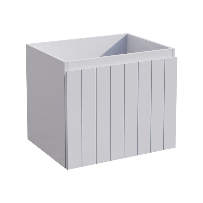 Stein 600 x 450 x 500mm White Select V-Groove Wall Hung Vanity - Cabinet Only 