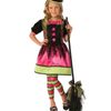 Rubie's Bright Witch Costume Dress With Hat Child Halloween Fancy Dress Black