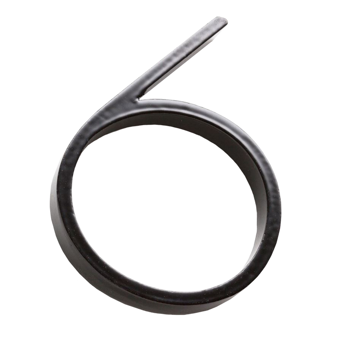 Sandleford 120mm Black Slimline Numeral 6 With Fixing