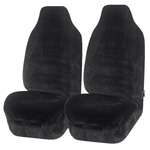 MyCar Faux Fur Seat Covers Universal Charcoal