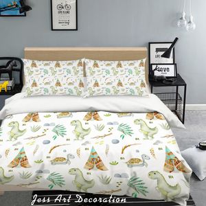 3D Watercolor Dinosaur Quilt Cover Set Bedding Set Pillowcases 61