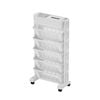 Lifebay Floor Mounted Movable Bookshelf with Wheels