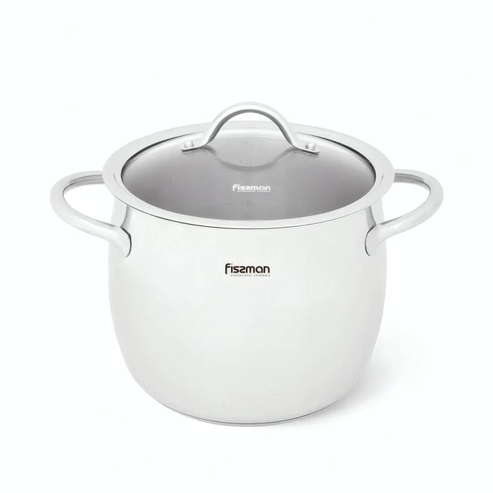 Stockpot With Glass Lid Stainless Steel 5.7 Ltr - Vivien Series