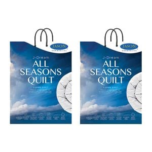 2PK Jason Commercial Single J-Dream All Seasons Quilts 140x210cm - White