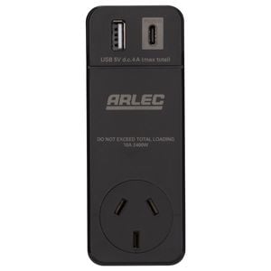 Arlec Power Adaptor With PD20W USB And 180° Rotating Socket 