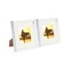 Nicola Spring 8" x 8" White 3D Box Photo Frames - 4" x 4" Mount - Pack of 2