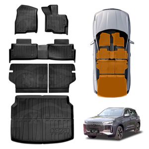 3d Floor Mats Boot Liner Set For Chery Tiggo 4 Pro 2024-onwards All Weather Heavy Duty Cargo Kick Back Seat Protector Cover