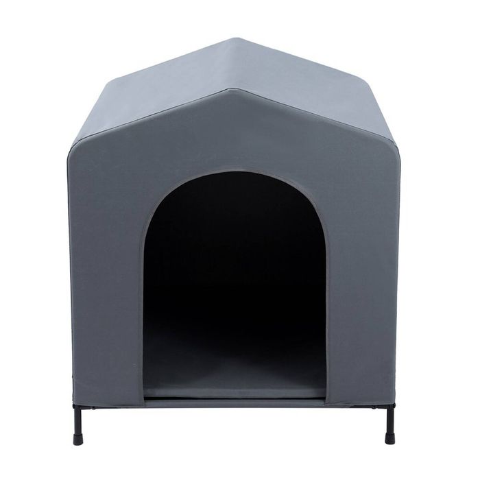 Paws & Claws 102x93cm Elevated Pet/Dog House/Kennel Tent w/ Cushion Large Grey