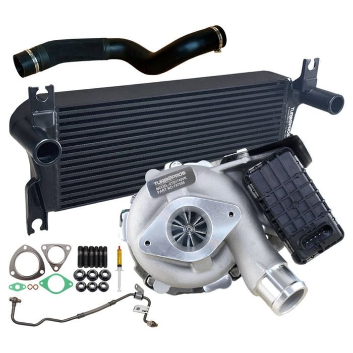 Upgrade Billet Turbo Charger With 106mm Intercooler & Hose And Genuine Oil Feed Pipe For Mazda BT50 2.2L 2011 Onwards