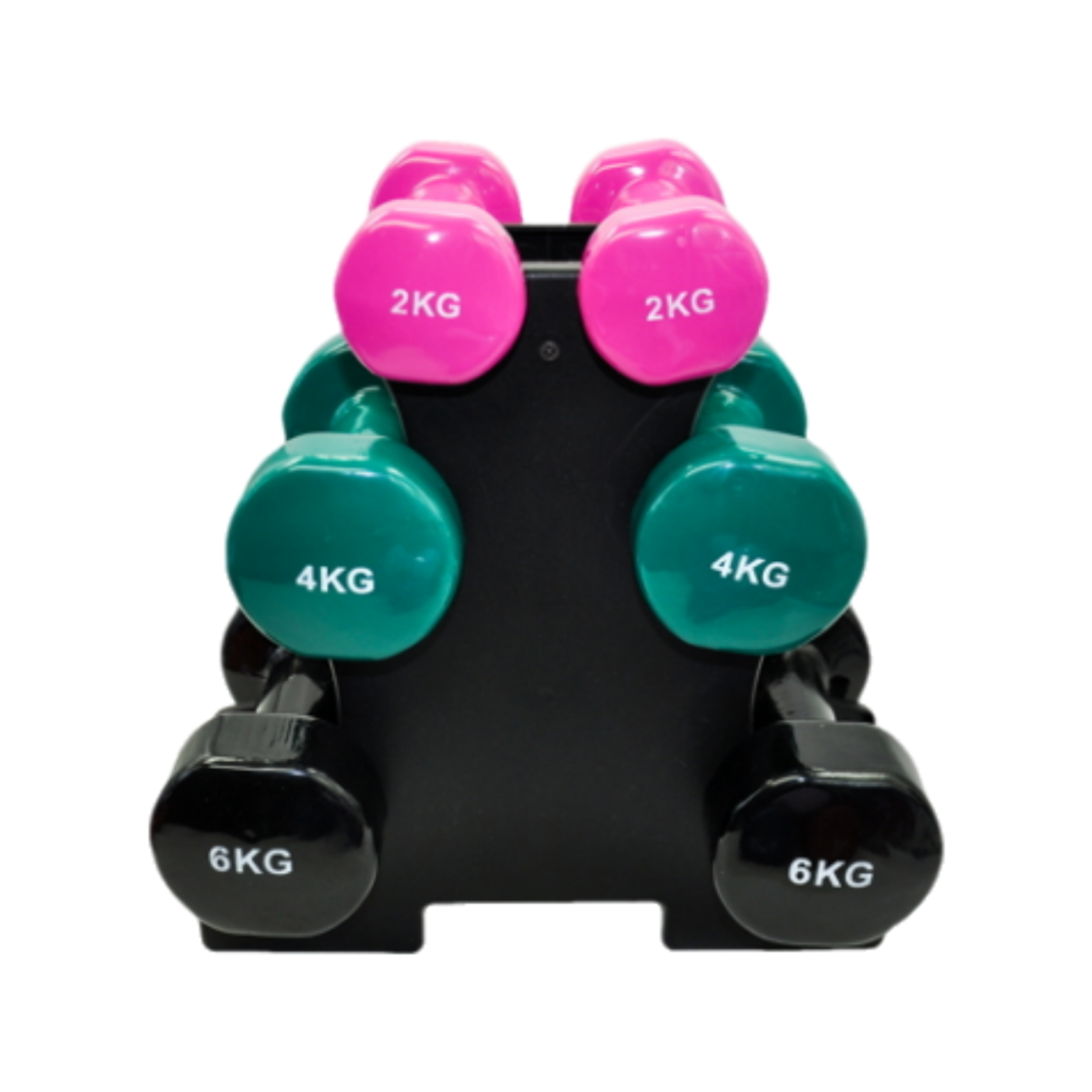 3 Pairs PVC Dumbbell Set Weight - 2kg + 4kg + 6kg
