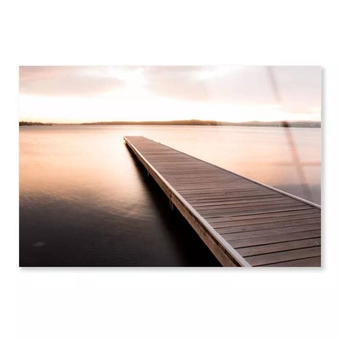 Wooden Pier On Sunrise   Print 100% Australian Made 120 x 90cm  (Acrylic)