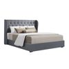 Artiss Bed Frame Queen Gas Lift Grey Issa