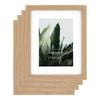 Cooper & Co. 8 x 10inch Mat to 5 x 7inch Set of 4 Oak Premium Paradise Wooden Photo Frames