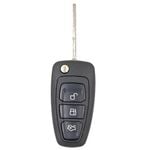 Key Zone Remote Car Key Housing to suit Ford Ranger/C-Max/Focus - 3 Button - HU101 Blade - Multiple Year Models