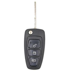 Key Zone Remote Car Key Housing to suit Ford Ranger/C-Max/Focus - 3 Button - HU101 Blade - Multiple Year Models