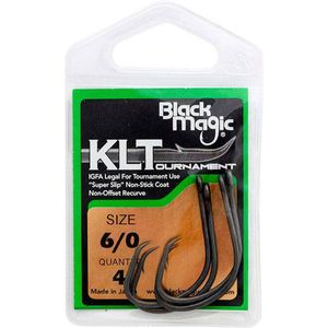 Black Magic KLT Teflon Coated Fishing Hook Small Pack 6/0
