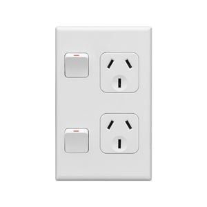 Deta Vertical Double Power Point - Matt White