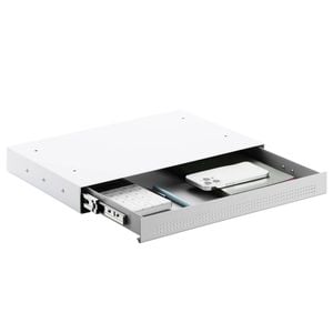 Desky Ultra Slim Under Desk Drawer - No Gap / White