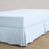 Dreamaker Superfine Washed Microfibre Pleated Valance Ice Blue Queen Bed