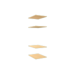 Lugna 4 Shelf Insert Kit Sand Fits 450 x 580mm Cabinet Shell