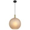 Telbix Patino Modern Pendant Hanging Lamp Light Glass Metal Amber Matte