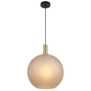 Telbix Patino Modern Pendant Hanging Lamp Light Glass Metal Amber Matte