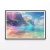 Beach, Sunrise & Mountain  Print 100% Australian Made 120x90cm  (Poster)