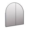 Future Glass Aria Framed Arch Mirror Cabinet 860 x 760mm - Black