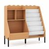 Costway Kid Bookshelf Toy Storage Organizer Montessori Wooden
