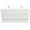 New England Joinery 1800mm Splendor Above Counter Double Bowl SilkSurface Floor Standing Vanity