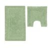 Absolute Cotton 2200GSM 2 Pce Axel 100% Cotton Bath Mat Set Moss Green